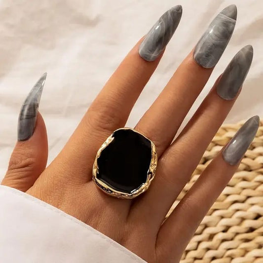 Model No. 390 Black Stone Ring