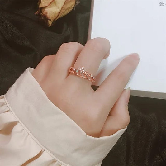 Model 230 Rosegold Little Flower Bloosom Korean Ring